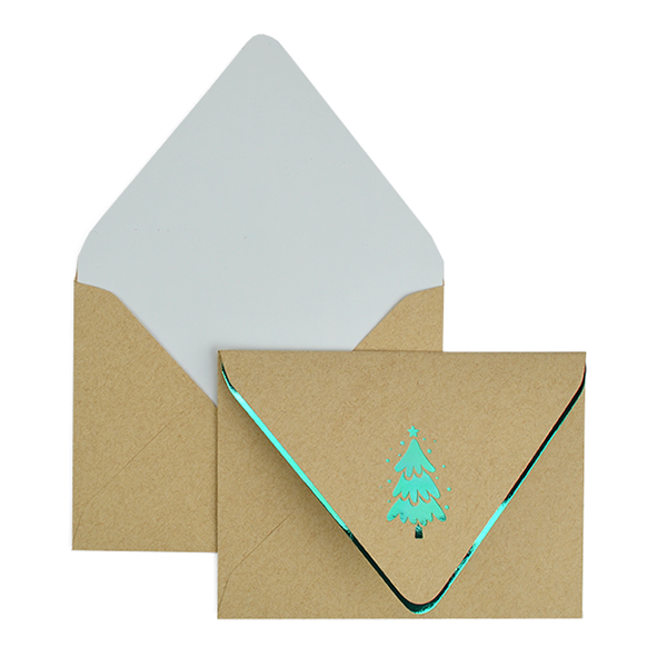 Laser Cut Envelope Christmas Tree Style Cards & Pockets
