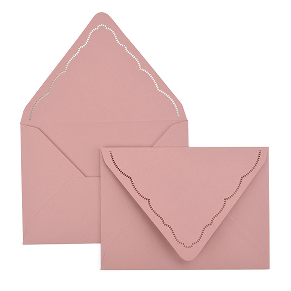 Laser Cut Envelope Vintage Line Style Cards & Pockets