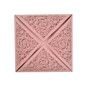 Laser Cut Red Personalized Printing Wedding Invitation Card Blank Card Envelope 