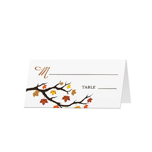 Fall Leaves - Blank Folded Place Cards
