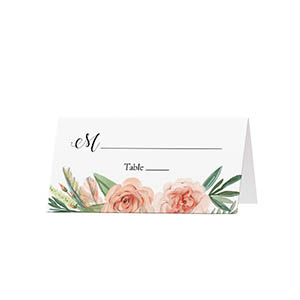 Flower Bouquet  - Blank Folded Place Cards