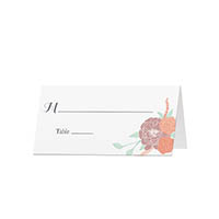 Hand Drawn Flowers - Blank Folded Place Cards