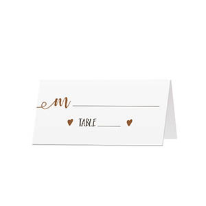 blank table cards