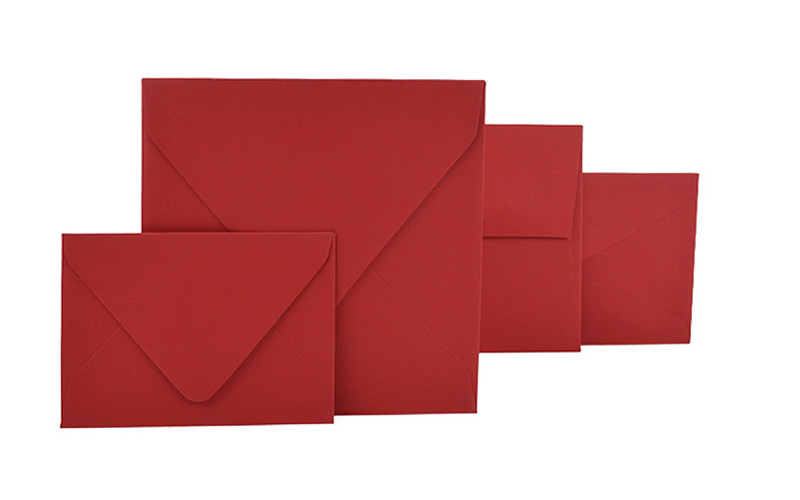 Blood Red Solid Envelope Liner