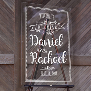 acrylic signs banner sign rustic welcome 24x36 custom