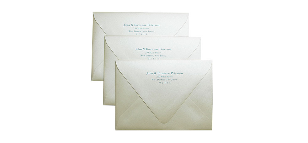 Cards and Pockets - Return Address Printed Envelopes