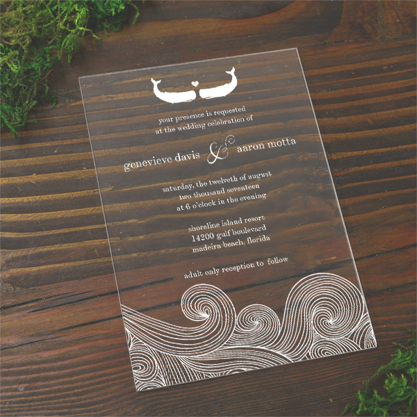 clear acrylic invitations