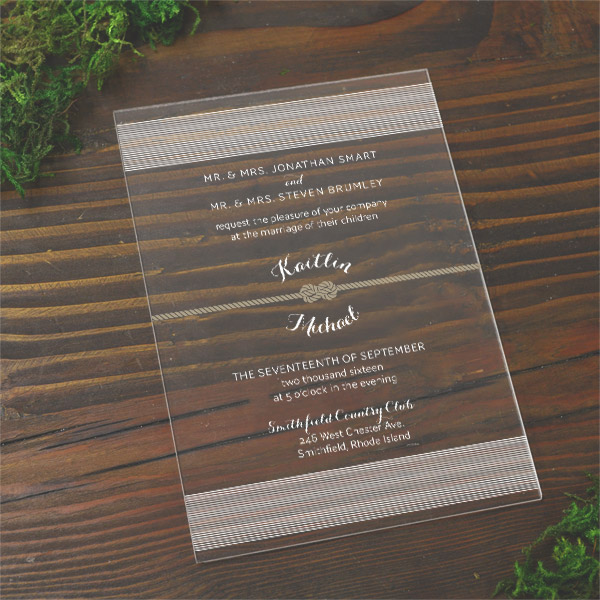 clear invitations