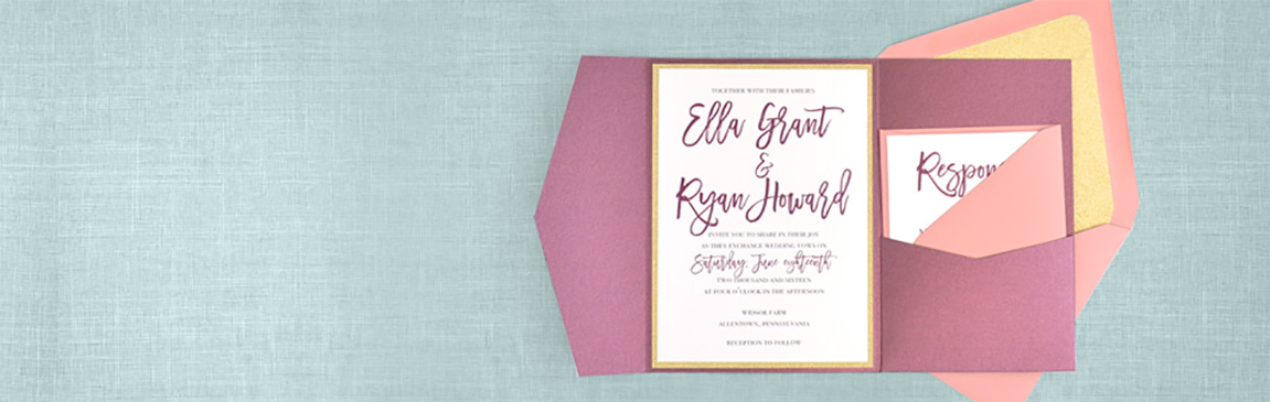 Cards And Pockets Free Wedding Invitation Templates