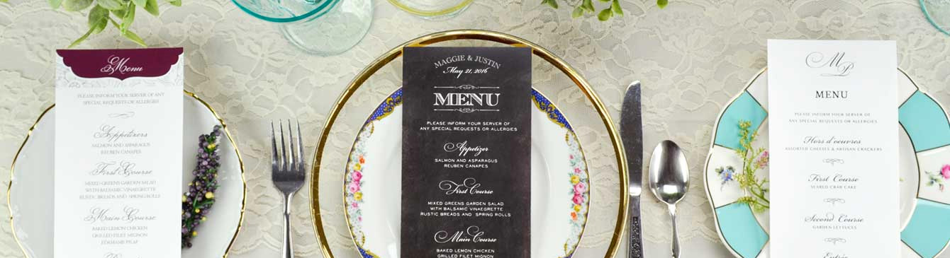 Wedding Menus