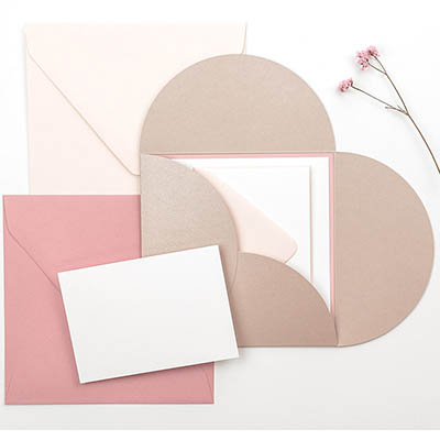 Paper Rose - A5 Shimmer Cardstock - Blush Pink - 10 Pack