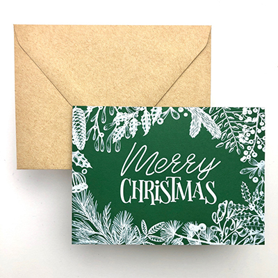 Blank White Invitation/Holiday Cards with Envelopes, 5x7 (Set of