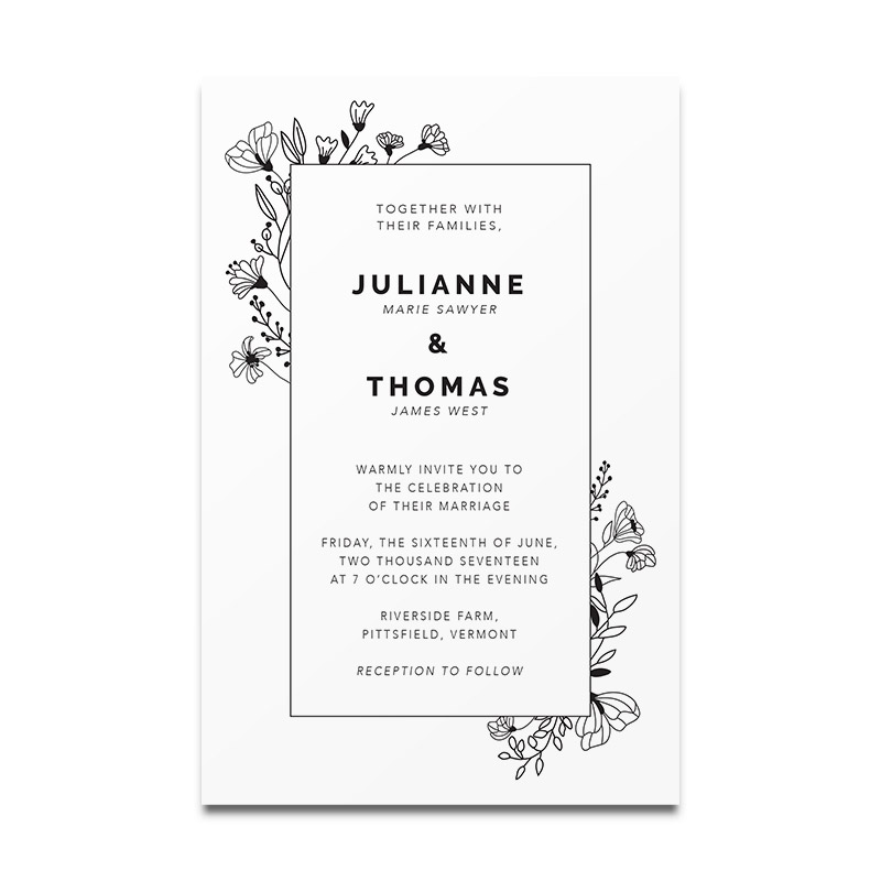 Classic Black & White Template 5.5 x 8.5