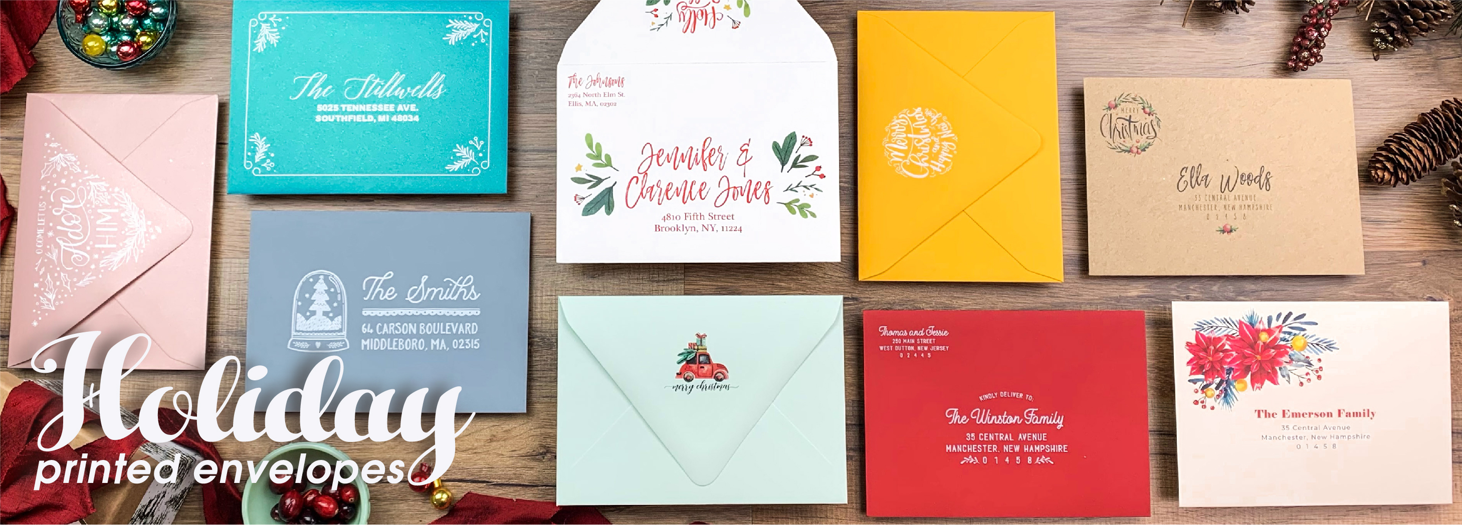Holiday Printed Envelopes