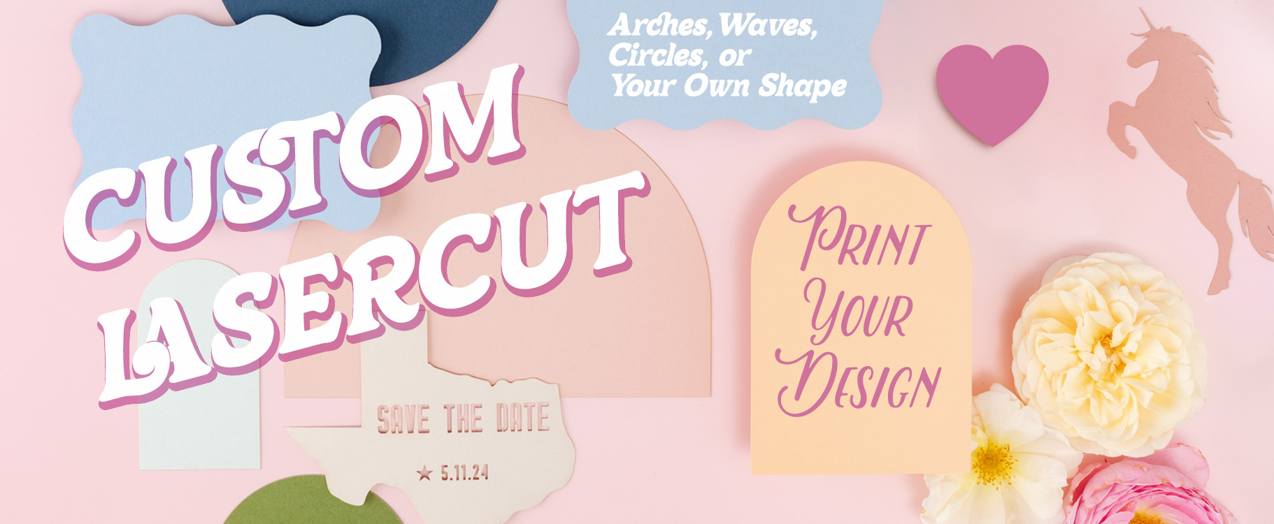 Custom Lasercut - Printed Arches, Waves, Circles and More!